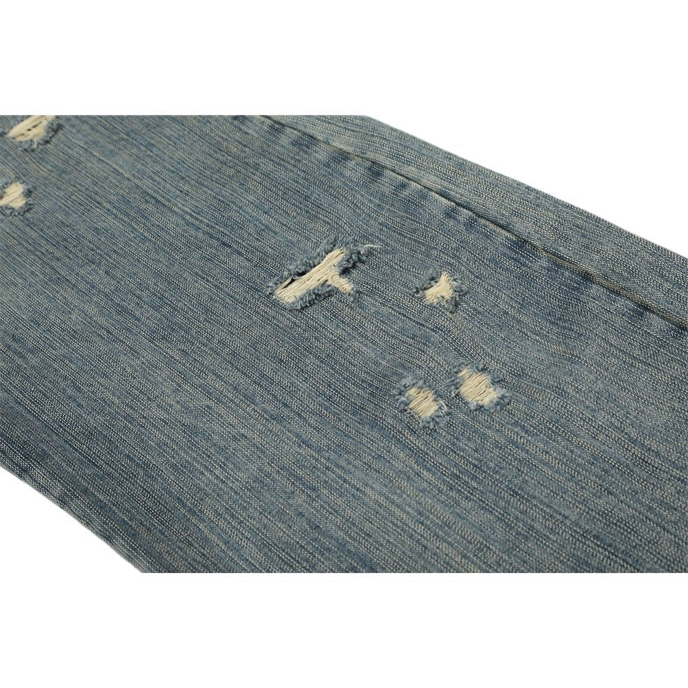 Vintage Ripped Patchwork Wide - Leg Jeans - Thrashink