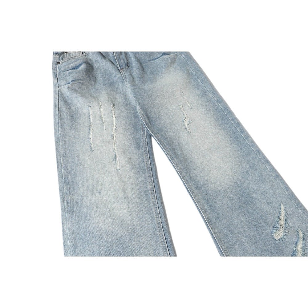 Vintage Ripped Scratched Washed Jeans - Thrashink