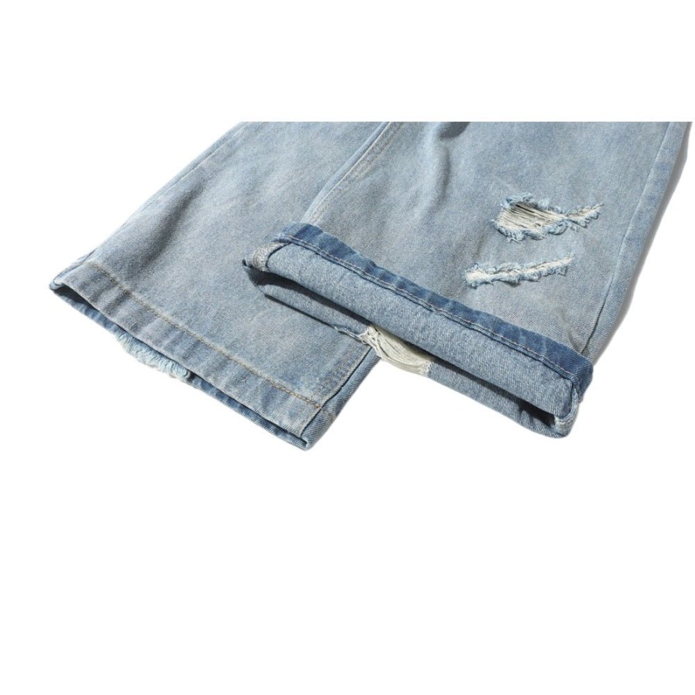 Vintage Ripped Scratched Washed Jeans - Thrashink