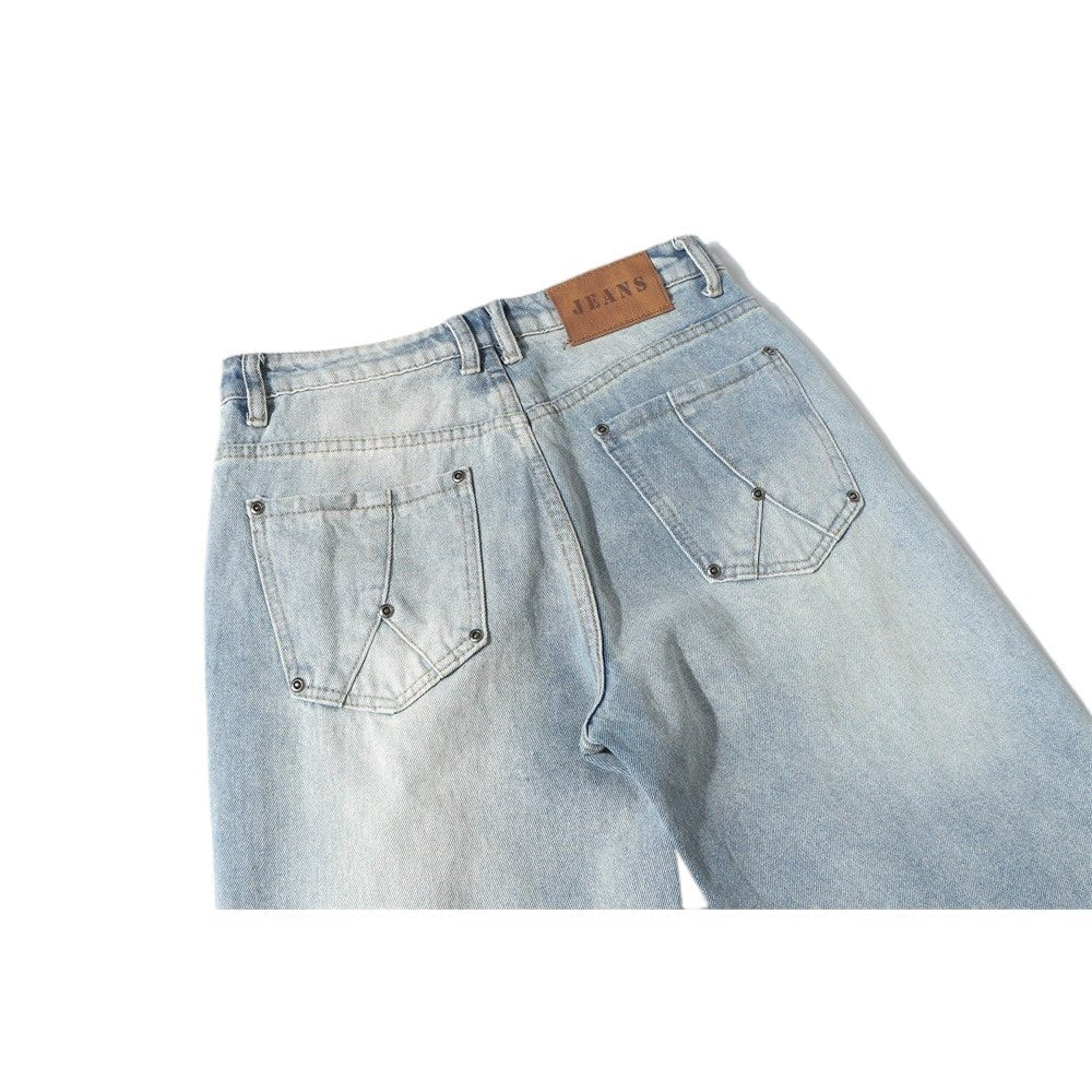 Vintage Ripped Scratched Washed Jeans - Thrashink