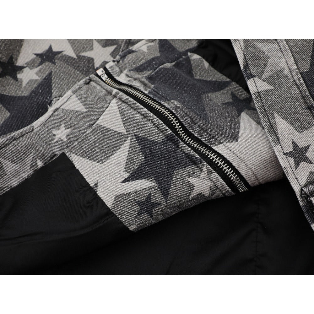 Vintage Star Printed Denim Jacket - Thrashink