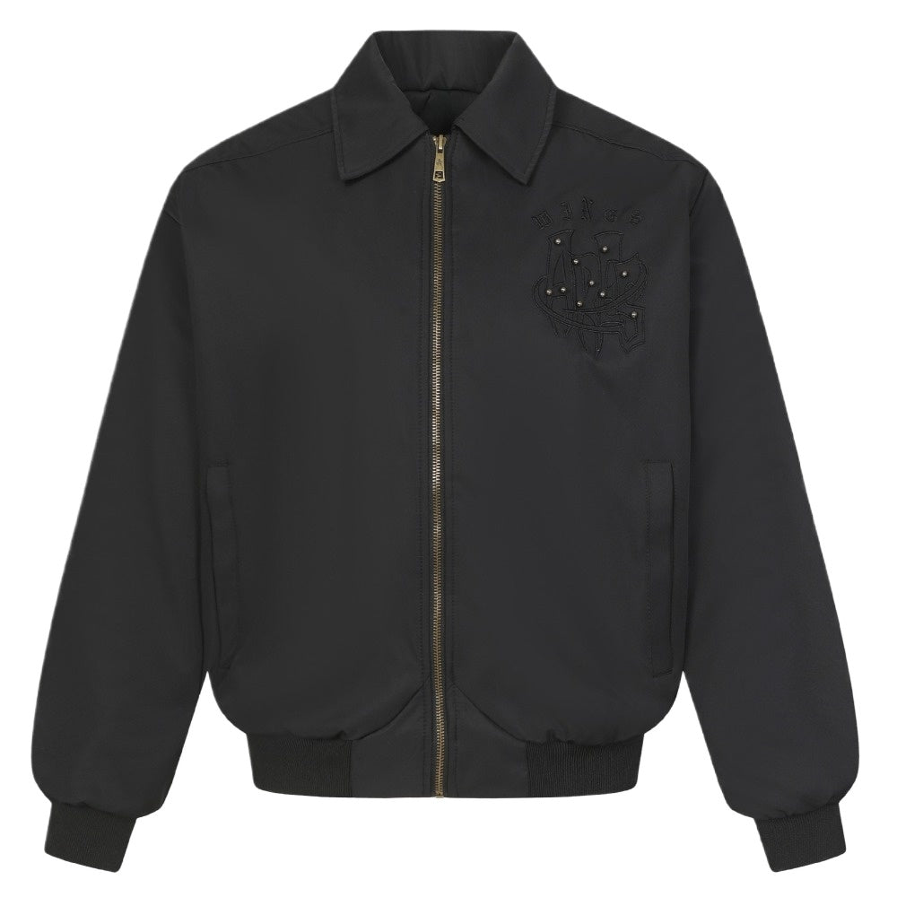 Vintage Studded Embroidered 08 Bomber Jacket - Thrashink