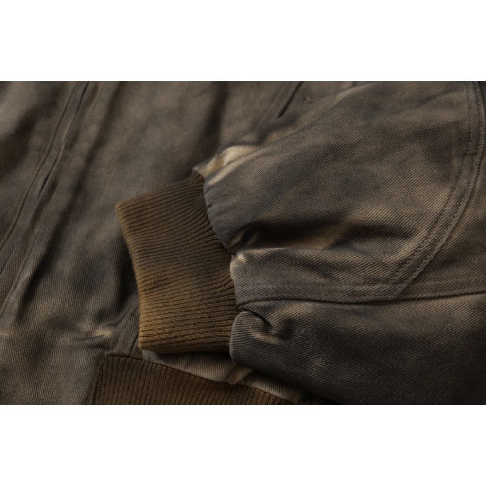 Vintage Tie - dye Distressed Short Jacket - Thrashink