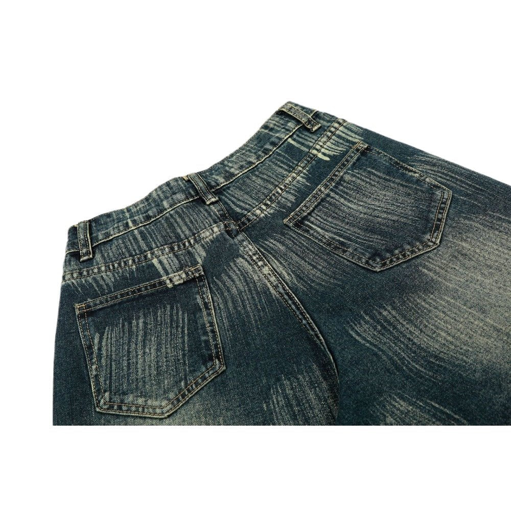 Vintage Wash Graffiti Letter Baggy Jeans - Thrashink