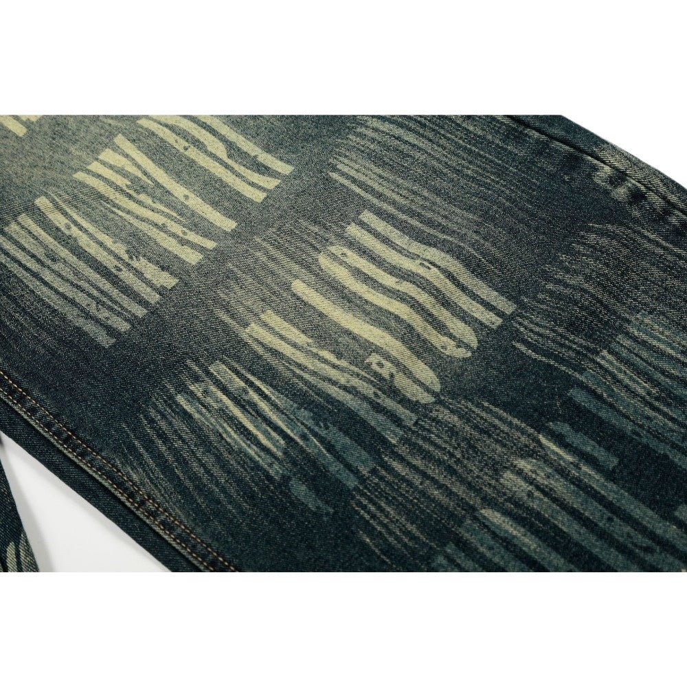 Vintage Wash Graffiti Letter Baggy Jeans - Thrashink