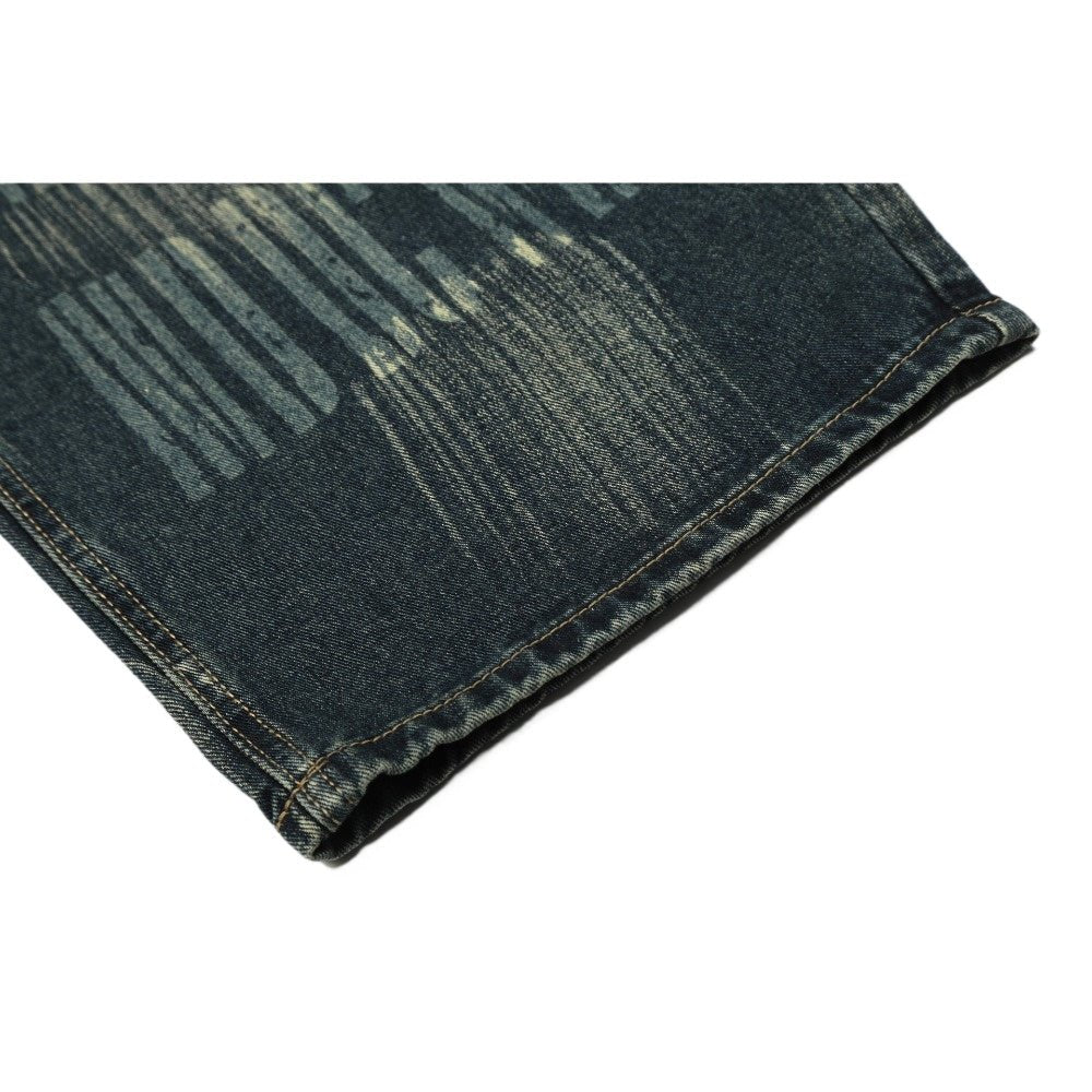 Vintage Wash Graffiti Letter Baggy Jeans - Thrashink