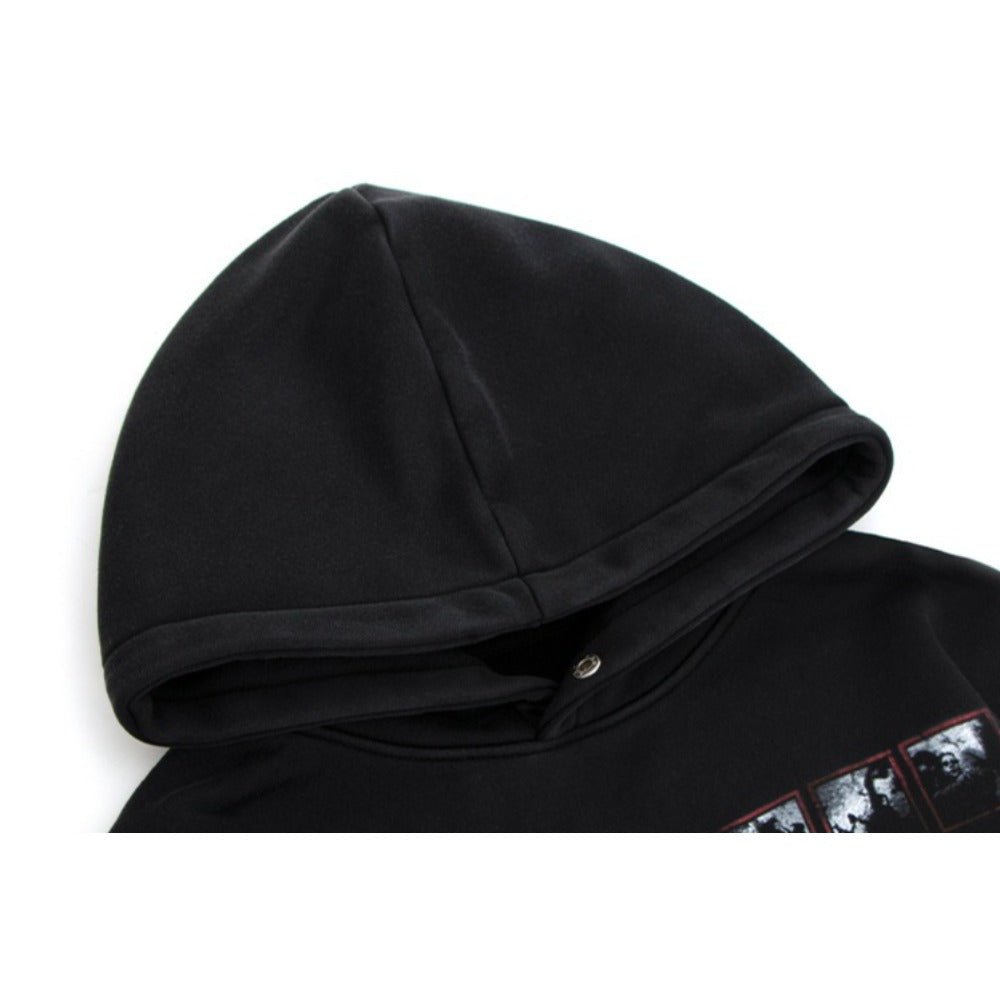 Vintage Washed Conley Print Portrait Hoodie - Thrashink