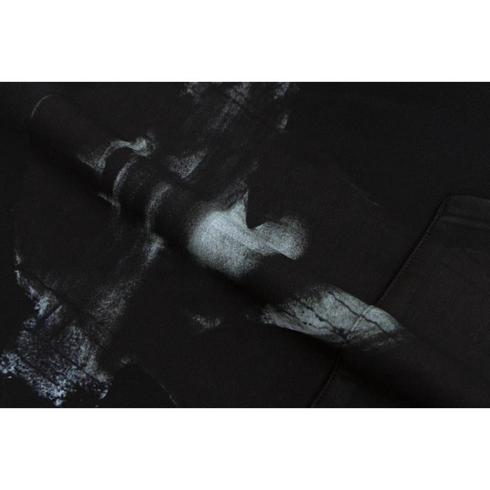 Vintage Washed Conley Print Portrait Hoodie - Thrashink