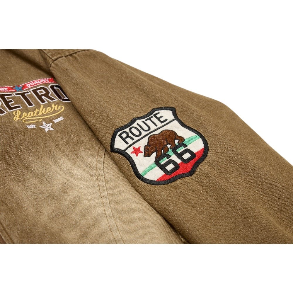 Vintage Washed Embroidered Jacket - Thrashink