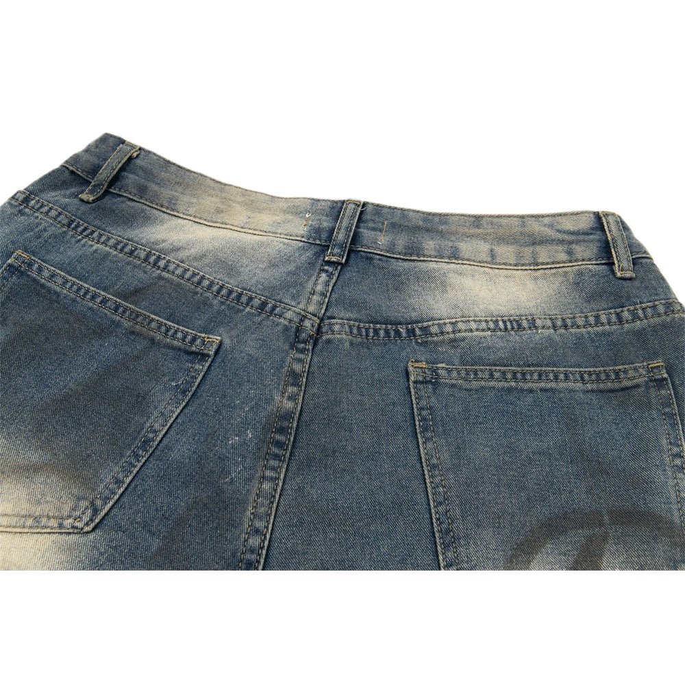 Vintage Washed Faded Wide Leg Jeans - Thrashink