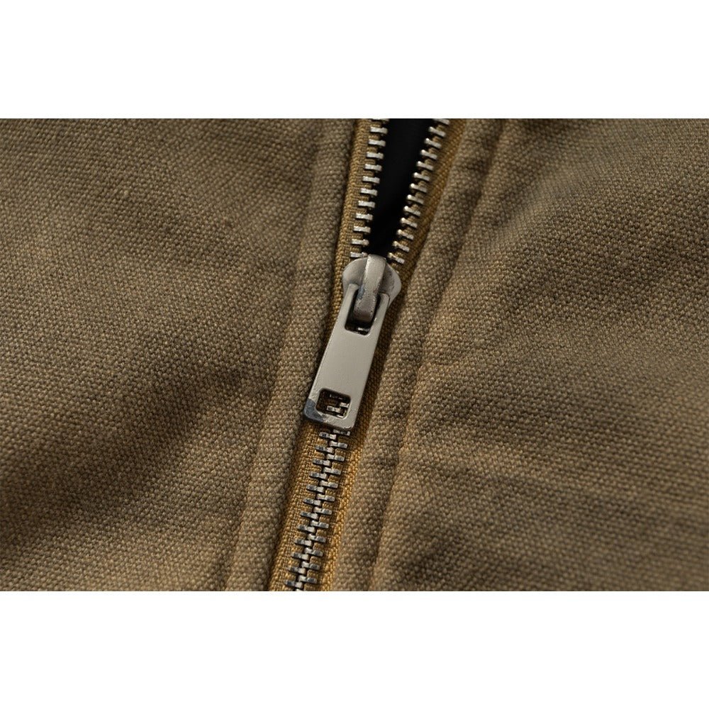 Vintage Washed Faux Fur Hooded Jacket - Thrashink