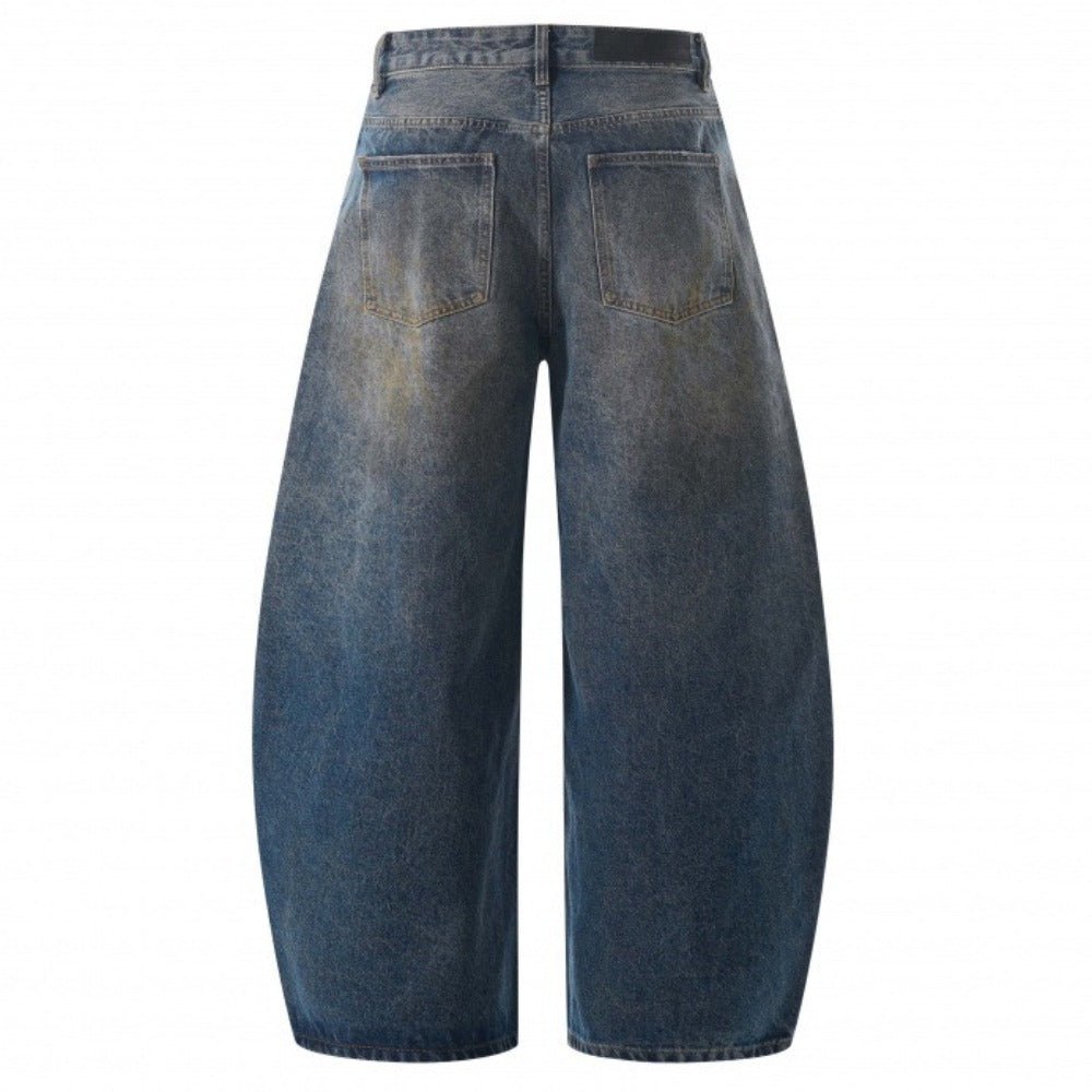 Washed Distressed Beaded Cross Jeans - Thrashink