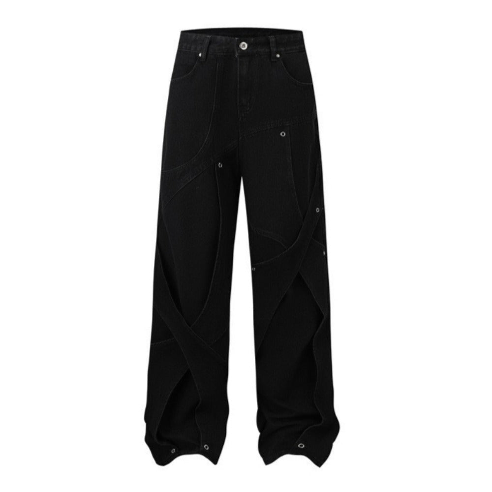 Washed Distressed Deconstructed Work Jeans - Thrashink