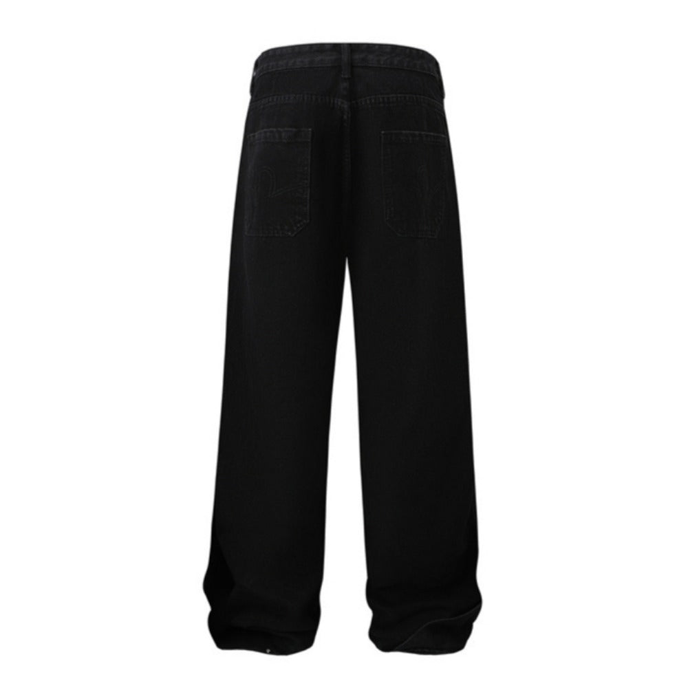 Washed Distressed Deconstructed Work Jeans - Thrashink