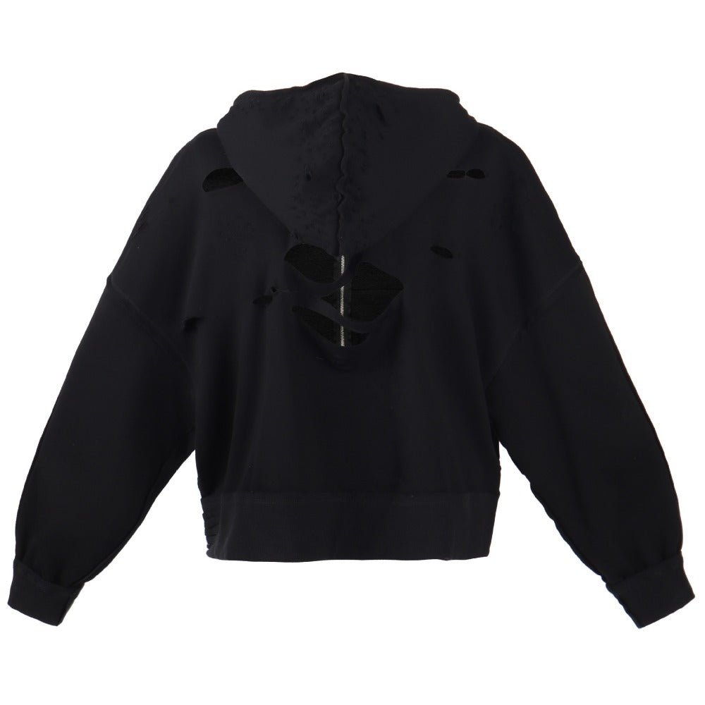 Wasteland - style Distressed Zip - up Hoodie - Thrashink