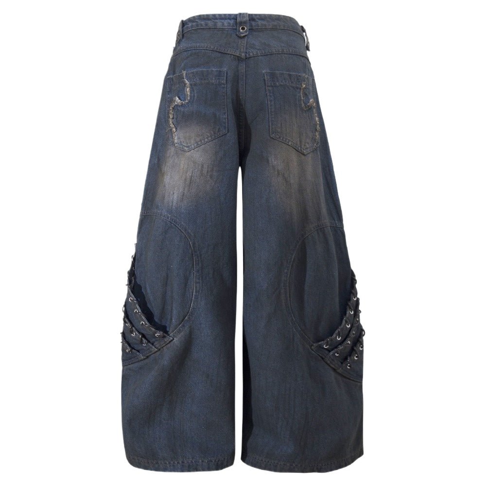 Wasteland Wide - Leg Patch Jeans - Thrashink