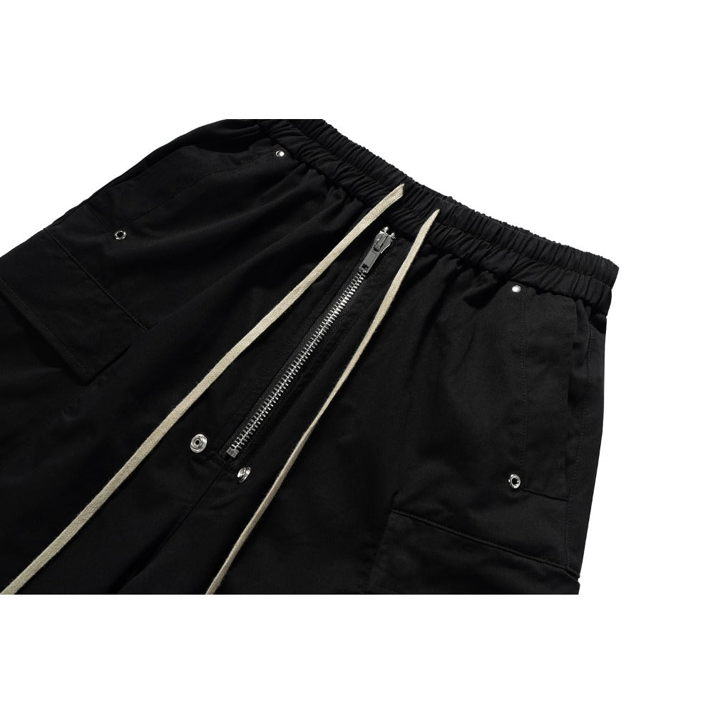 Zipper Drawstring Street Shorts - Thrashink