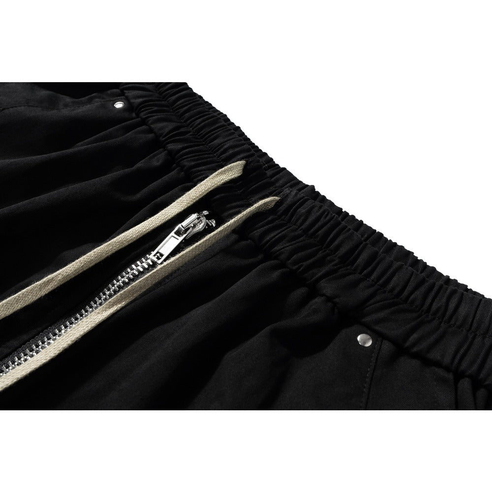 Zipper Drawstring Street Shorts - Thrashink